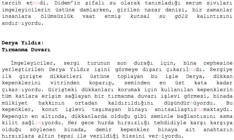 Imaginary Exhibition, page 9 of the text as published in Orta Format